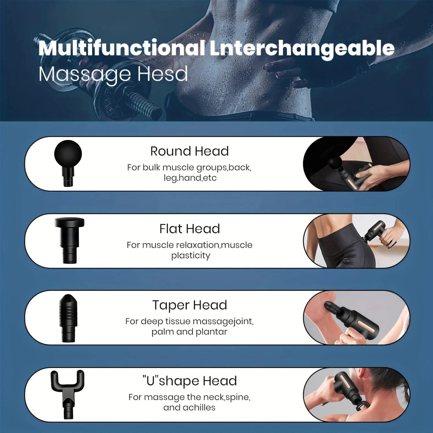 Mini Muscle Massage Gun Protable Body Massager Deep Handheld Percussion Massager For Body Back And Neck Leg