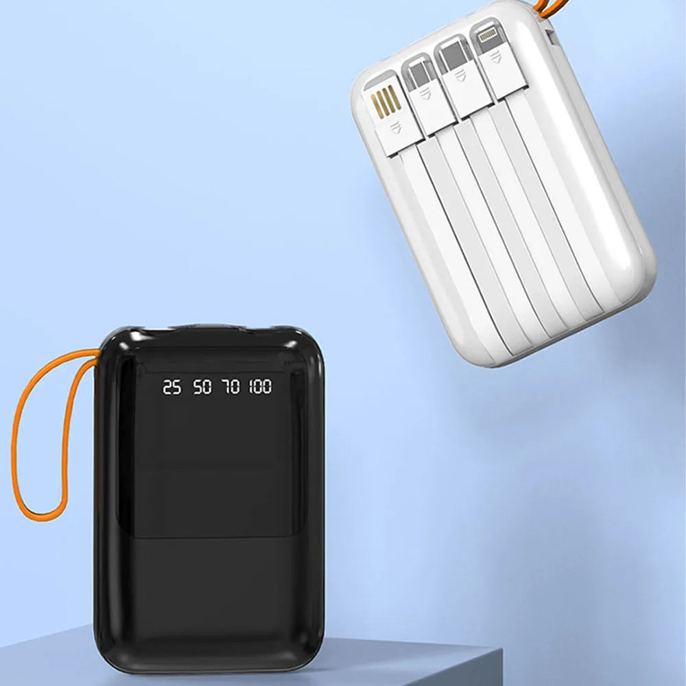 18650 Power Bank Fast Charging Powerbank Portable Battery Charger PowerBank For iPhone Xiaomi 4IN1 Mini Battery Storage Boxes