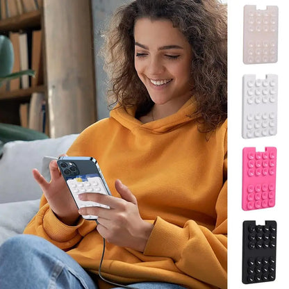 Suction Cup Card Holder For Phone Adhesive Card Mount For Phone Reliable Fixation Phone Holding Tool For Window Wall Shower