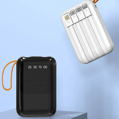 18650 Power Bank Fast Charging Powerbank Portable Battery Charger PowerBank For iPhone Xiaomi 4IN1 Mini Battery Storage Boxes