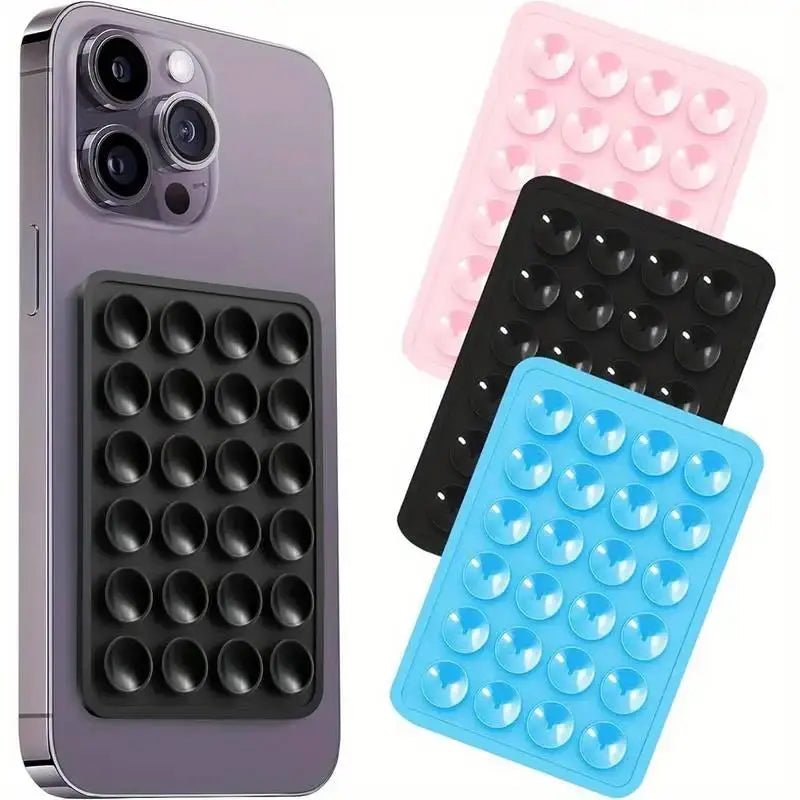 Silicone Suction Phone Holder Multifunctional Suction Cup Wall Stand Anti-Slip Phone Case Back Holder for Makeup Selfie Video
