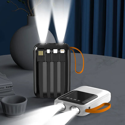 18650 Power Bank Fast Charging Powerbank Portable Battery Charger PowerBank For iPhone Xiaomi 4IN1 Mini Battery Storage Boxes