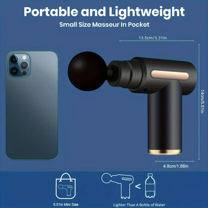 Mini Muscle Massage Gun Protable Body Massager Deep Handheld Percussion Massager For Body Back And Neck Leg