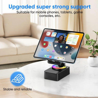 Wireless Audio Bluetooth Speaker withPower Bank, 5 in 1 Emergency Charging LEDPhone Holder Festival Gifts for Friend Family