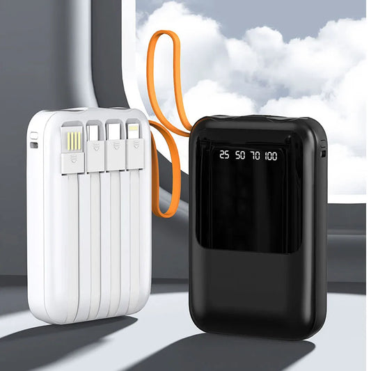 18650 Power Bank Fast Charging Powerbank Portable Battery Charger PowerBank For iPhone Xiaomi 4IN1 Mini Battery Storage Boxes