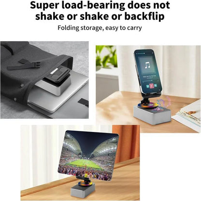Wireless Audio Bluetooth Speaker withPower Bank, 5 in 1 Emergency Charging LEDPhone Holder Festival Gifts for Friend Family