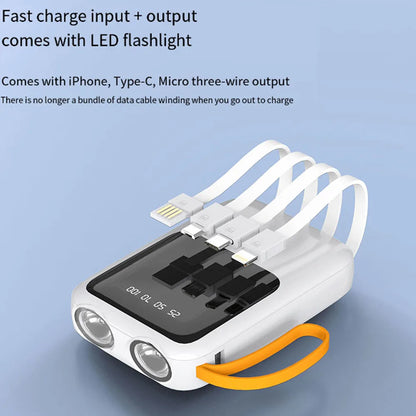 18650 Power Bank Fast Charging Powerbank Portable Battery Charger PowerBank For iPhone Xiaomi 4IN1 Mini Battery Storage Boxes